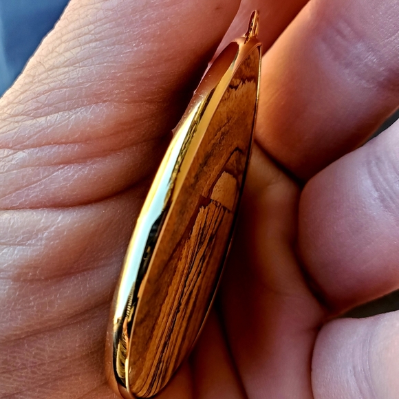 New Picture Jasper Gold Wrapped Teardrop Pendant - Picture 2 of 9